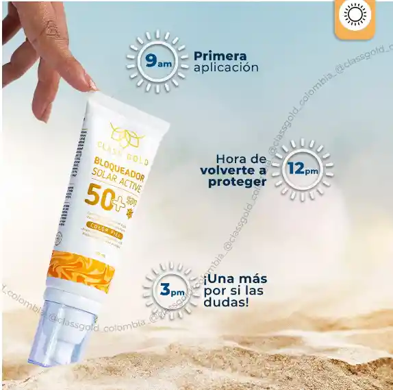 Bloqueador Solar 50+ Spf Color Piel | Class Gold