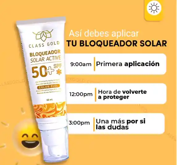 Bloqueador Solar 50+ Spf Color Piel | Class Gold