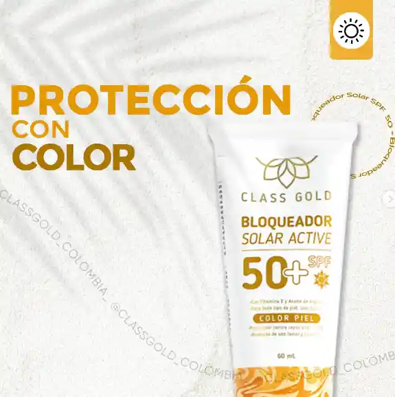 Bloqueador Solar 50+ Spf Color Piel | Class Gold