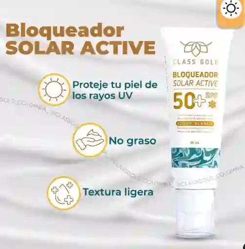 Bloqueador Solar 50+ Spf Color Blanco | Class Gold