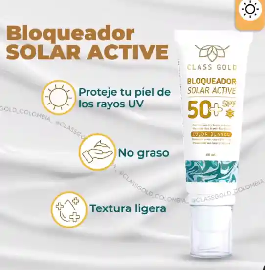 Bloqueador Solar 50+ Spf Color Blanco | Class Gold