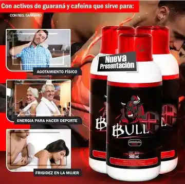 Bull Energy Liquido Potencializador Y Energizante Para Hombre O Mujer 500 Ml