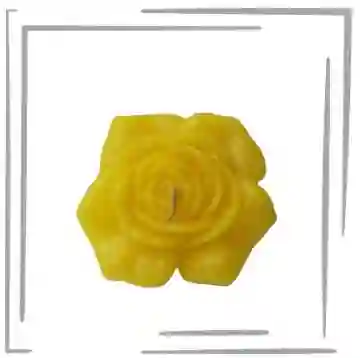 Vela Perfumada Rosa Flotante Amarilla