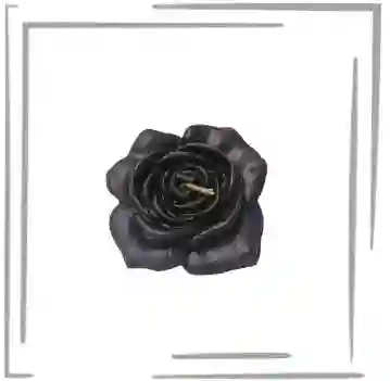 Vela Perfumada Rosa Flotante Negra