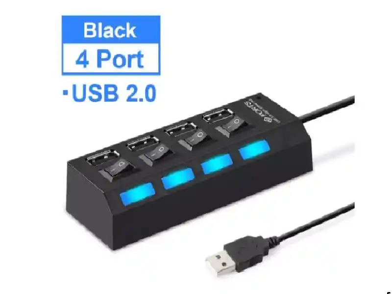 Adaptador Hub 7 Puertos Interruptor Usb 2.0