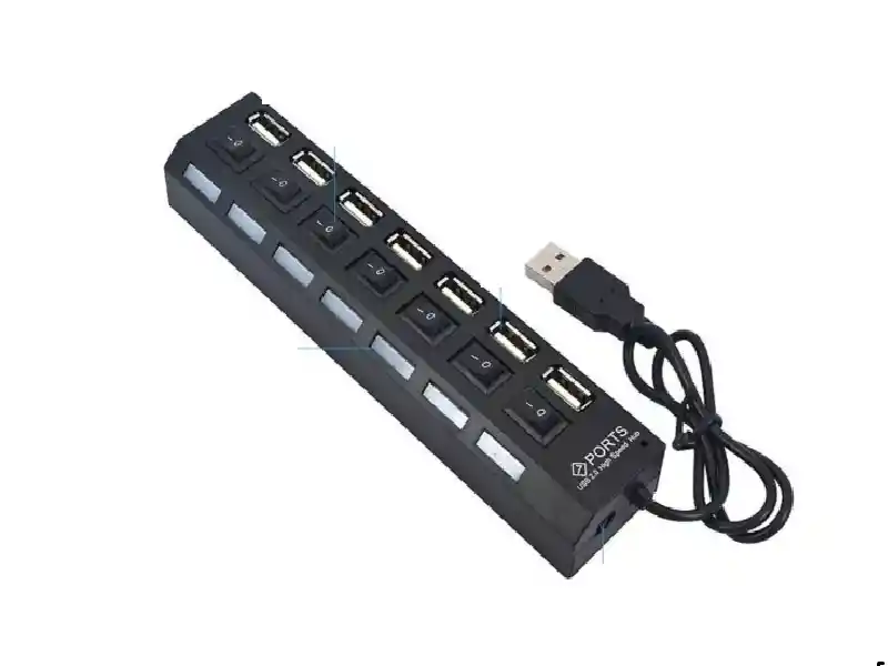 Adaptador Hub 7 Puertos Interruptor Usb 2.0