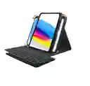 Forro Con Teclado Smart Case Giratorio + Virio Ipad 8 Gen 10.2 Negro