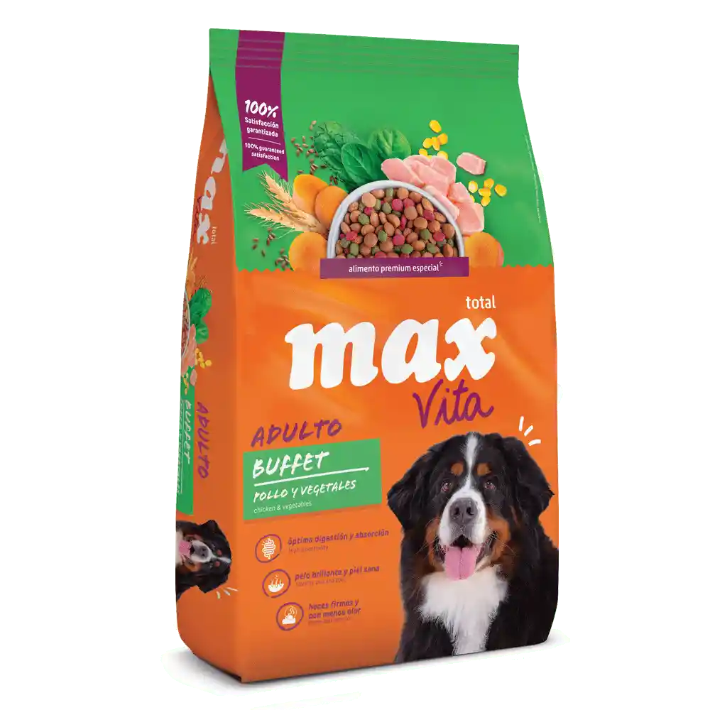 Max Alimento Para Perros Vita Adulto Buffet Pollo Y Vegetales 8 Kg Max Perros