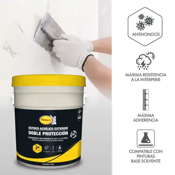 Estuco Exterior 30kg Pintuco