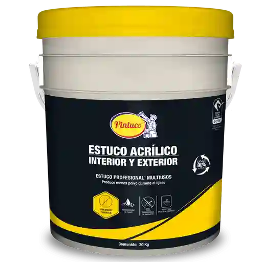 Estuco Exterior 30kg Pintuco