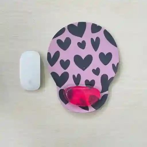 Mouse Pad Con Gel Black Hearts
