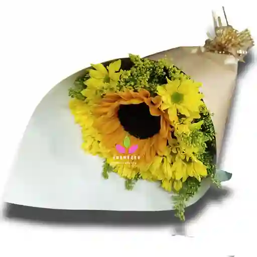 Flores Amarillas, Ramo De Margaritas Y Girasol