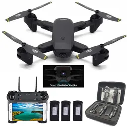 Drone Dm107s Plegable Doble Cámara Wifi Full Hd + 3 Baterías