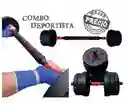 Kit Mancuernas Y Barra 20 Kg / 40 Libras Color Rojo