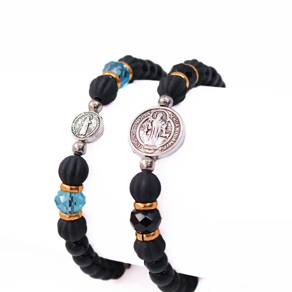 Pulsera Para Parejas San Benito Neopreno Ajustable Kit X 2