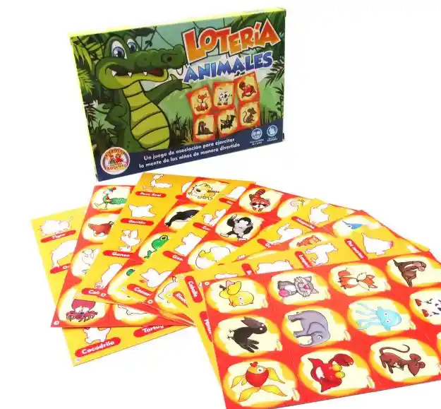 Juego Lotería Mascotas Identificar Animales Memoria Jardín