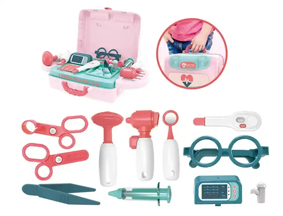 Kit Doctor Maleta Portatil Para Niña 3/1 Juguete 11 Piezas