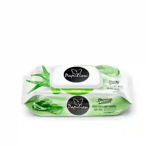 Papilion Toallitas Humedas Aloe Vera Premium 100 Unidades