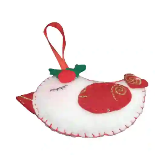 Pajarito Navideño Decoración Navidad Colgante 11 Cm X 7 Cm