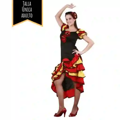 Disfraz Halloween Adulto Bailarina De Flamenco Talla Única