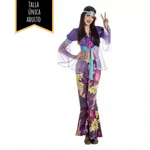 Disfraz Halloween Adulto Hippie Talla Única