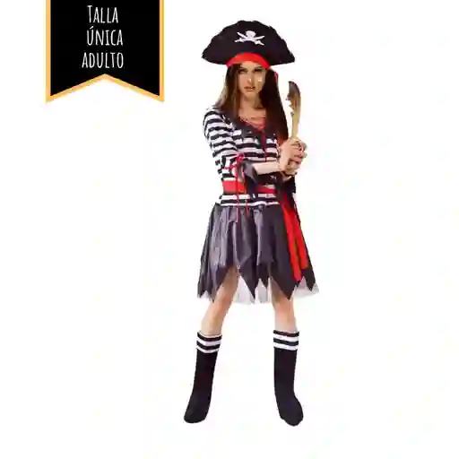 Disfraz Halloween Adulto Pirata Mujer Talla Única