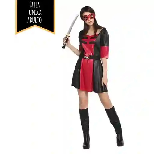 Disfraz Halloween Adulto Deadpool Mujer Talla Única