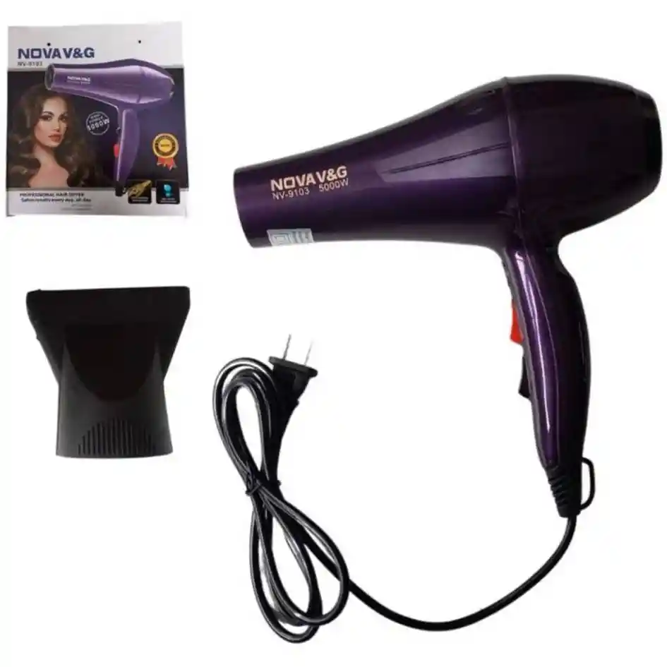 Secador Pelo Nova Caliente Frió 5000w Cabello Profesional