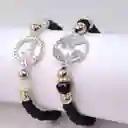 Pulsera Manilla Mundo Amor Para Parejas Con Estuche Ajustable