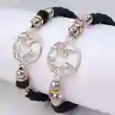 Pulsera Manilla Mundo Amor Para Parejas Con Estuche Ajustable