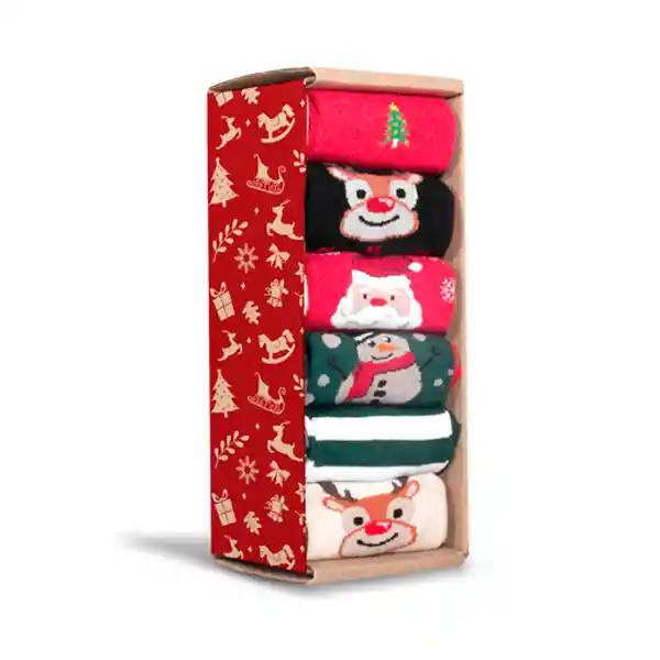 Media Navidad Unisex Mrhappy Pack X 6 Pares