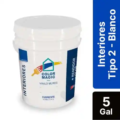 Pintura Blanca Colormagic Vinilo Tipo 2 5galones