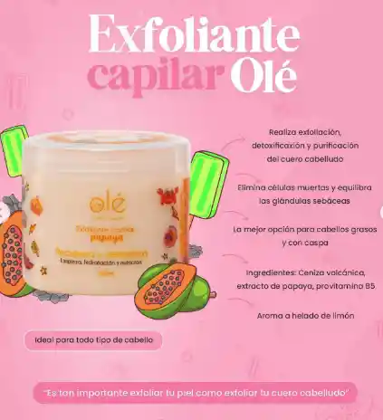 Exfoliante Capilar De Papaya | Ole Capilar