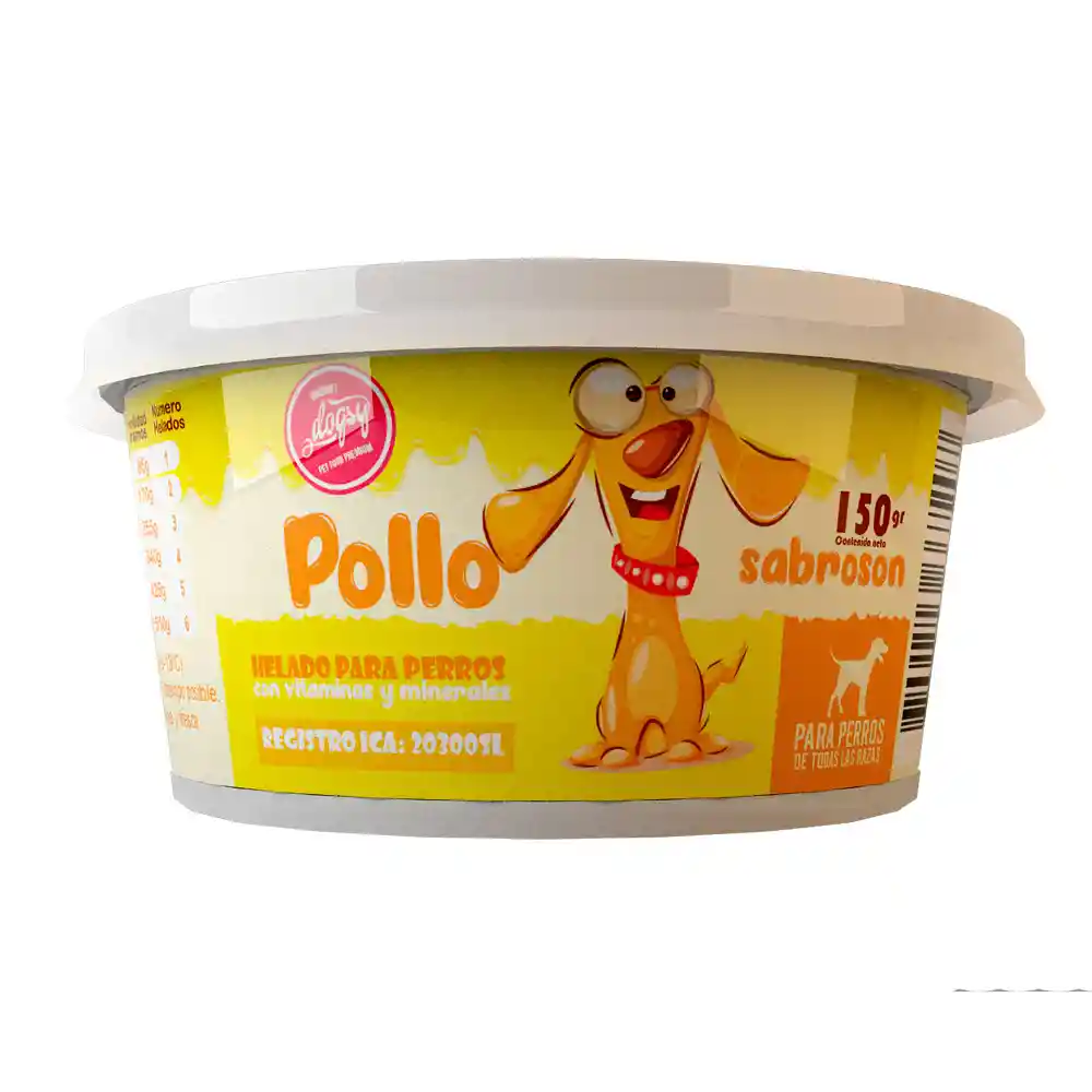 Helados Para Perros Tarro Dogsy Pollo 150gr