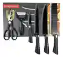 Kit Set Cuchillos Negros X 6 Piezas