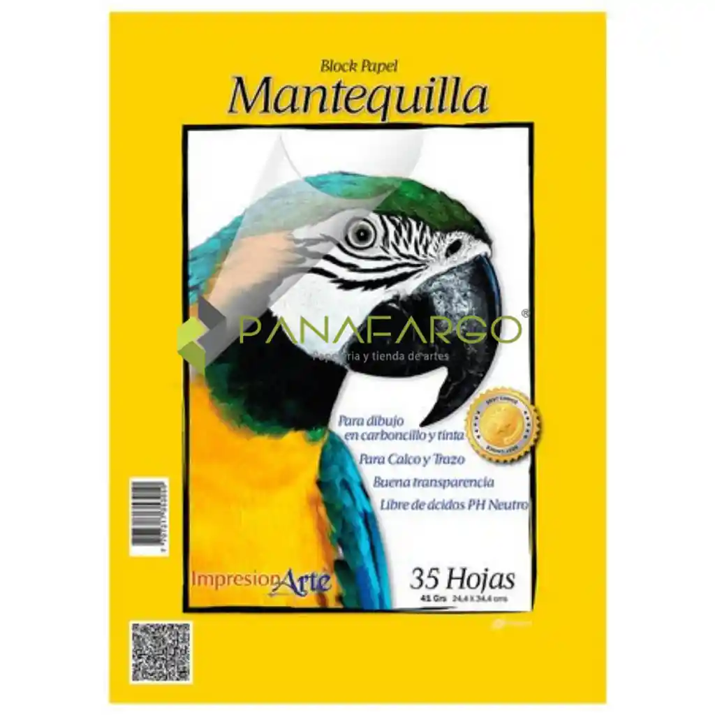 Block Mantequilla Tamaño Carta De 40 Gms