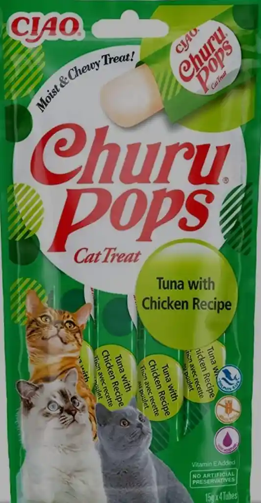 Churu Pops Atun Y Pollo 4x60gm