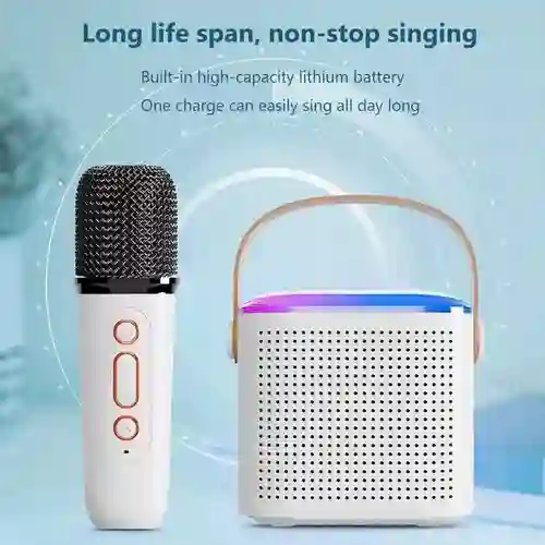 Parlante Bluetooth Con Microfono Karaoke D Niños Inalambrico