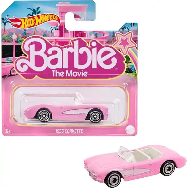 Hot Wheels Carro Metálico Barbie 1956 Corvette La Película