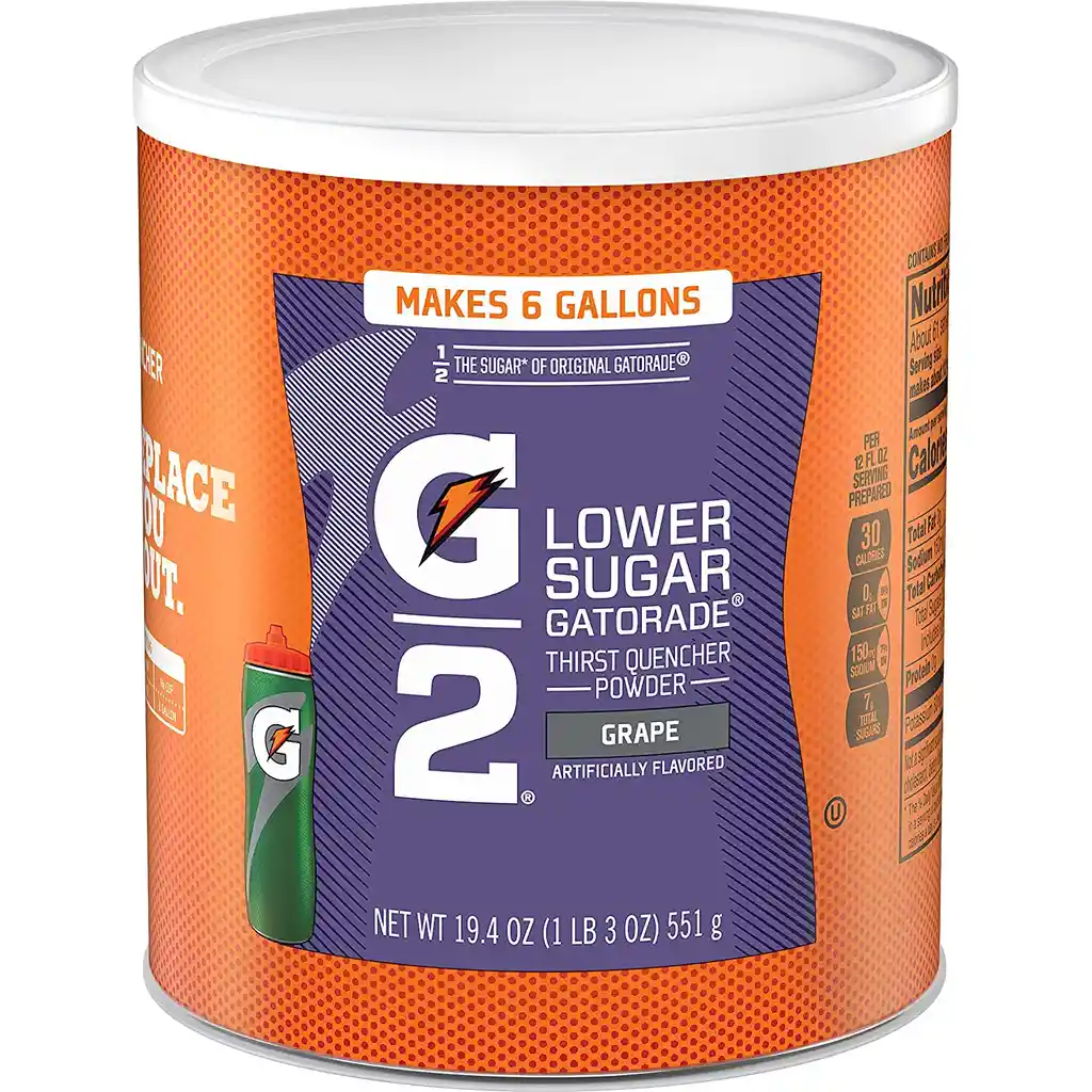 Gatorade En Polvo G2 551 Gramos - Rinde 6 Galones Bajo En Calorías