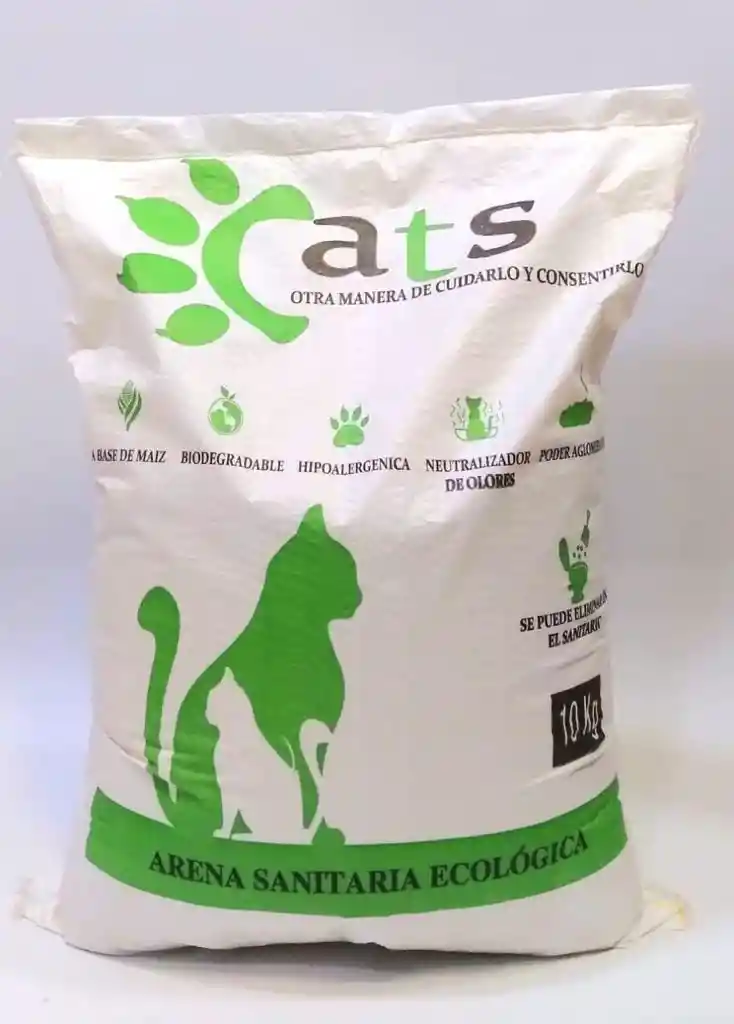 Arena Para Gatos De Maiz Cats Biodegradable 20lbs Arena Ecologica Arena De Maiz