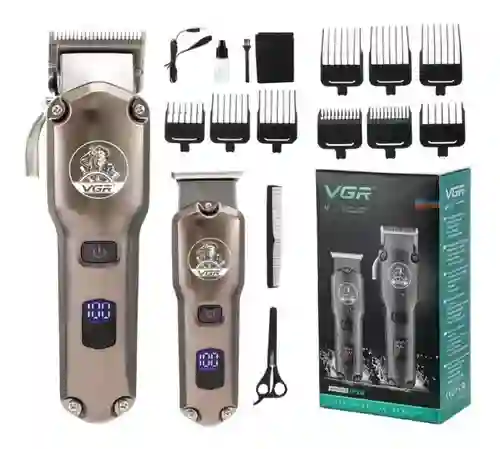 Set Maquina Motilar Cabello + Patillera Patillas Combo Vgr V-675