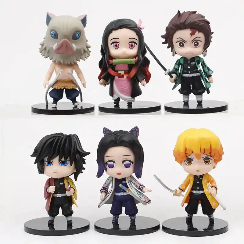 6 Figuras De 10cm Demon Slayer