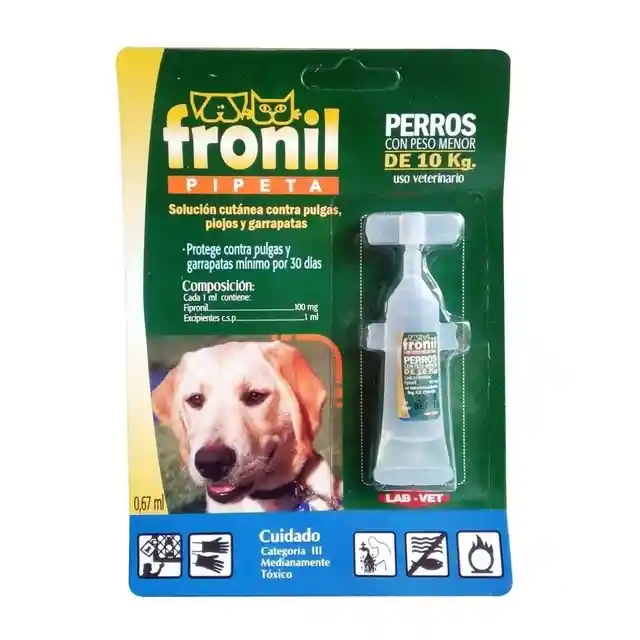 Antipulgas Y Garrapatas Perros Fipronil Pipeta Contra Pulgas Piojos Y Garrapatas Perros Hasta 10 Kg