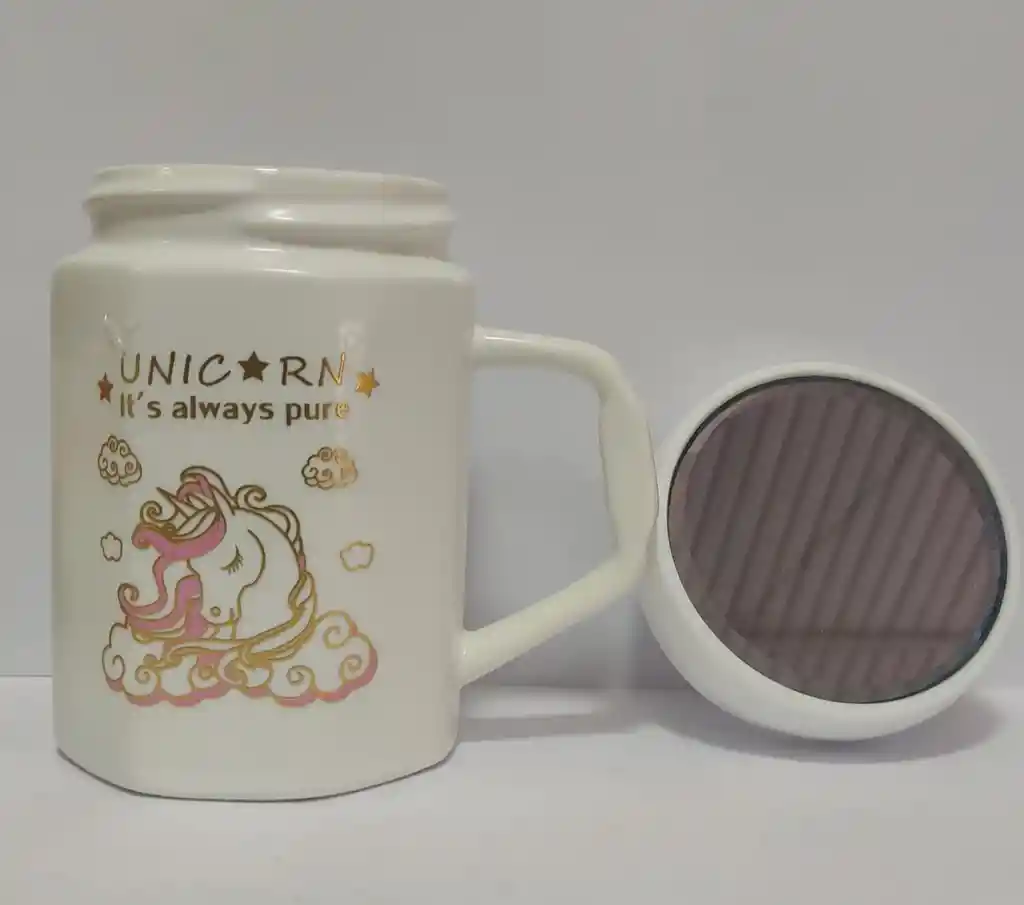 Pocillo Espejo Mugs Unicornio Blanco