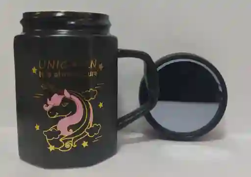 Pocillo Espejo Mugs Unicornio Negro