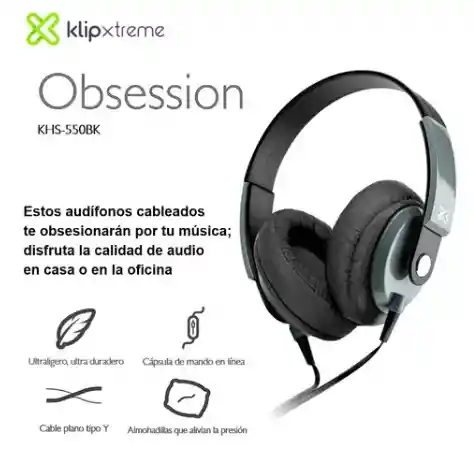 Audífonos Klip Xtreme Obsession Khs-550rd Con Micrófono