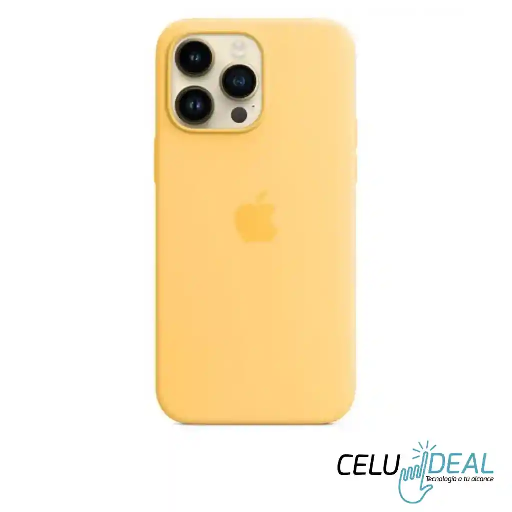 Estuche Silicona Iphone 14 Pro Max Amarillo