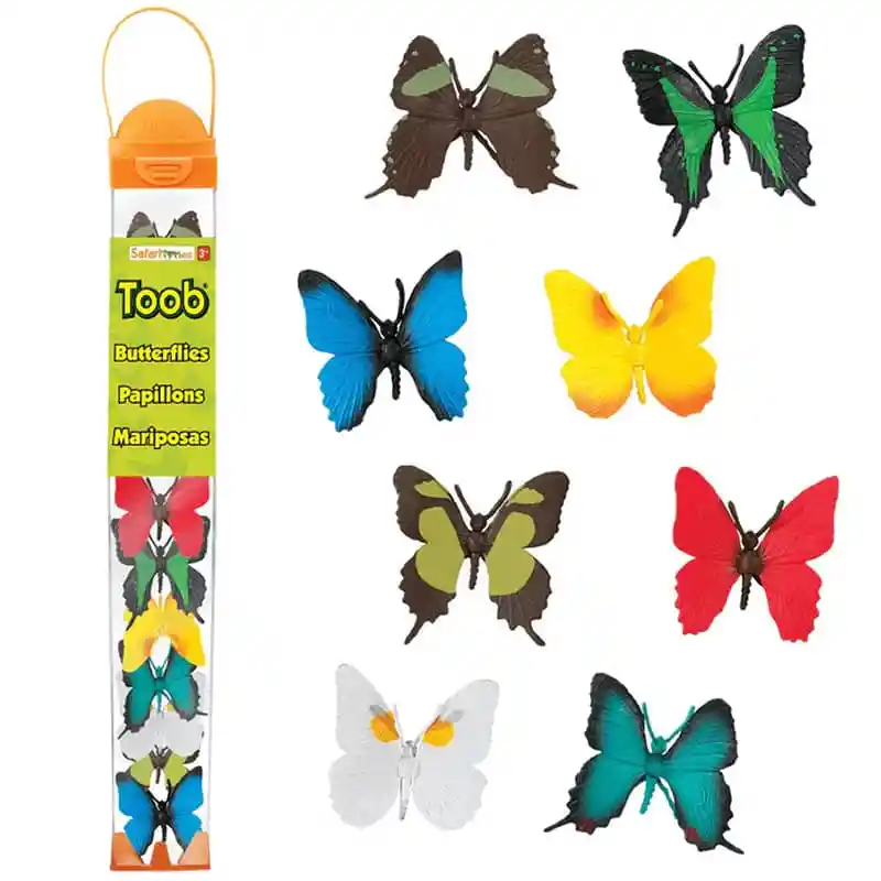 Tubo Coleccionable Mariposas Safari