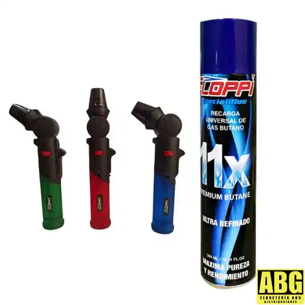 ¡super Combo! Flameador Recargable + Gas Butano 11x Premium X300ml